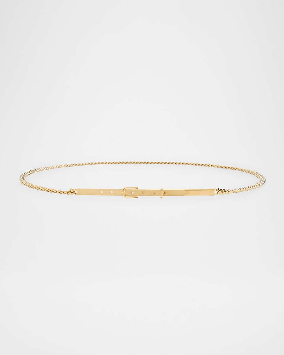 18K Gold-Plated Brass Skinny Belt